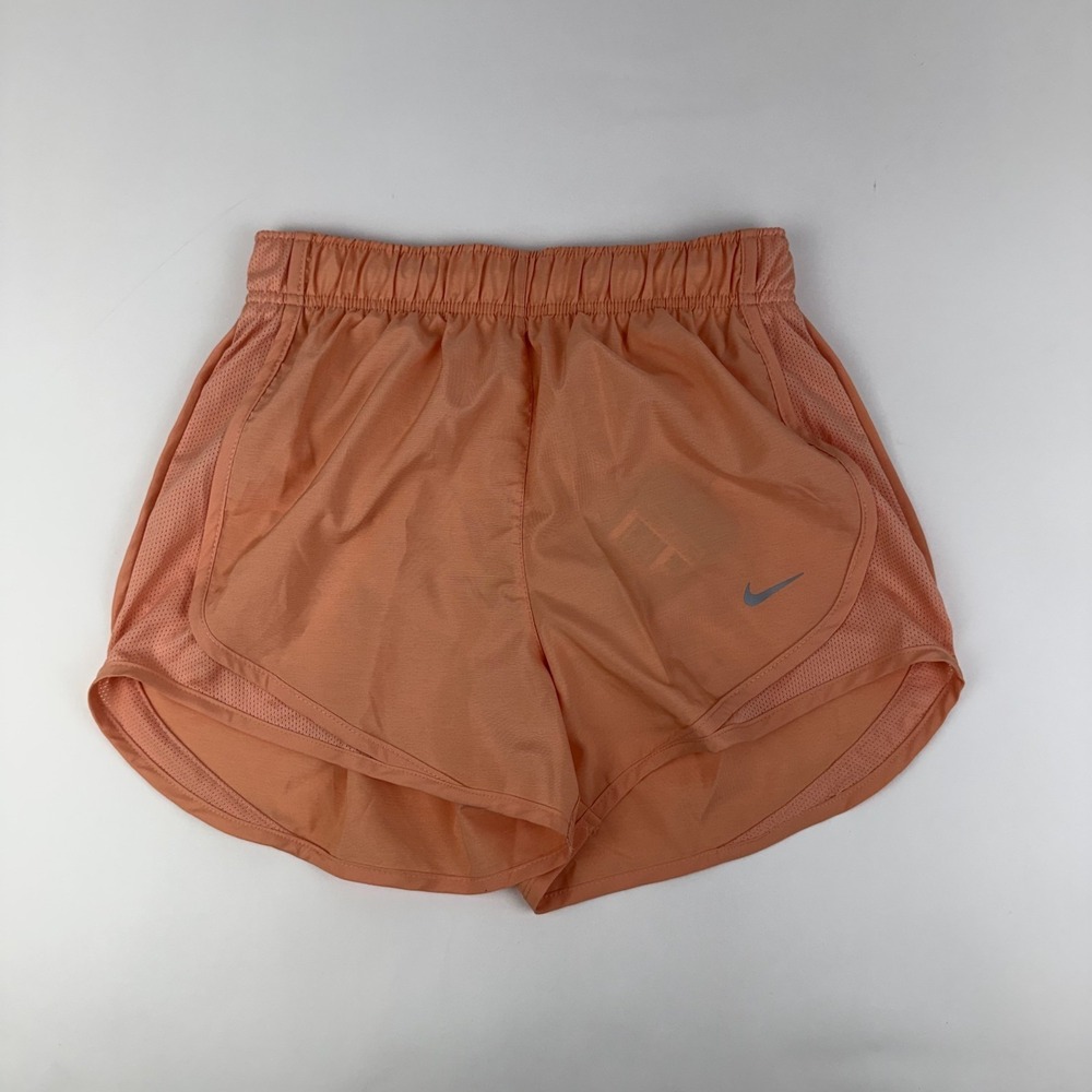 New Womens Nike Tempo Dri-FIT Mid-Rise Brief-Lined Orange Running Shorts Size XS